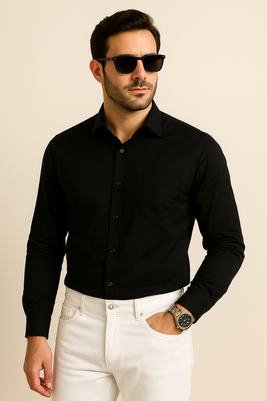 Premium Giza Cotton Charcoal black shirt for men