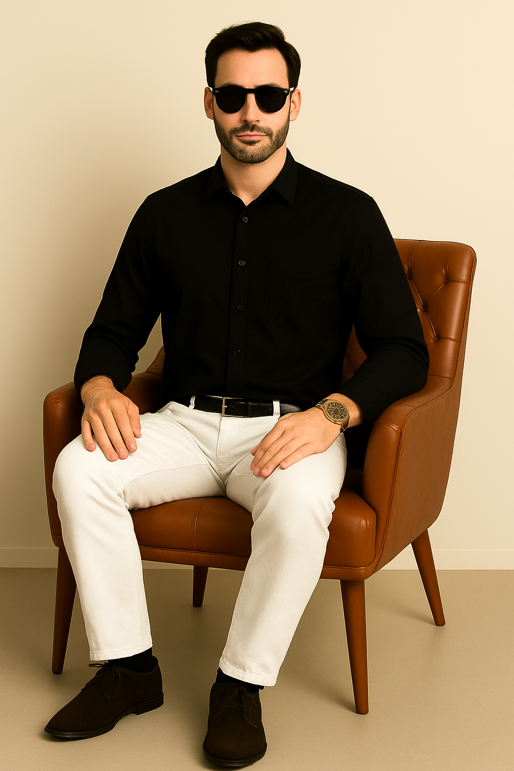 Premium Giza Cotton Charcoal black shirt for men
