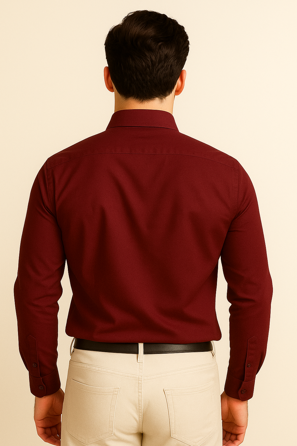Premium Giza Cotton Cherry maroon shirt for men