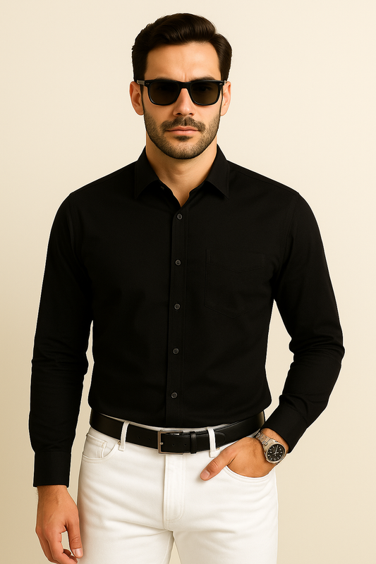 Premium Giza Cotton Charcoal black shirt for men